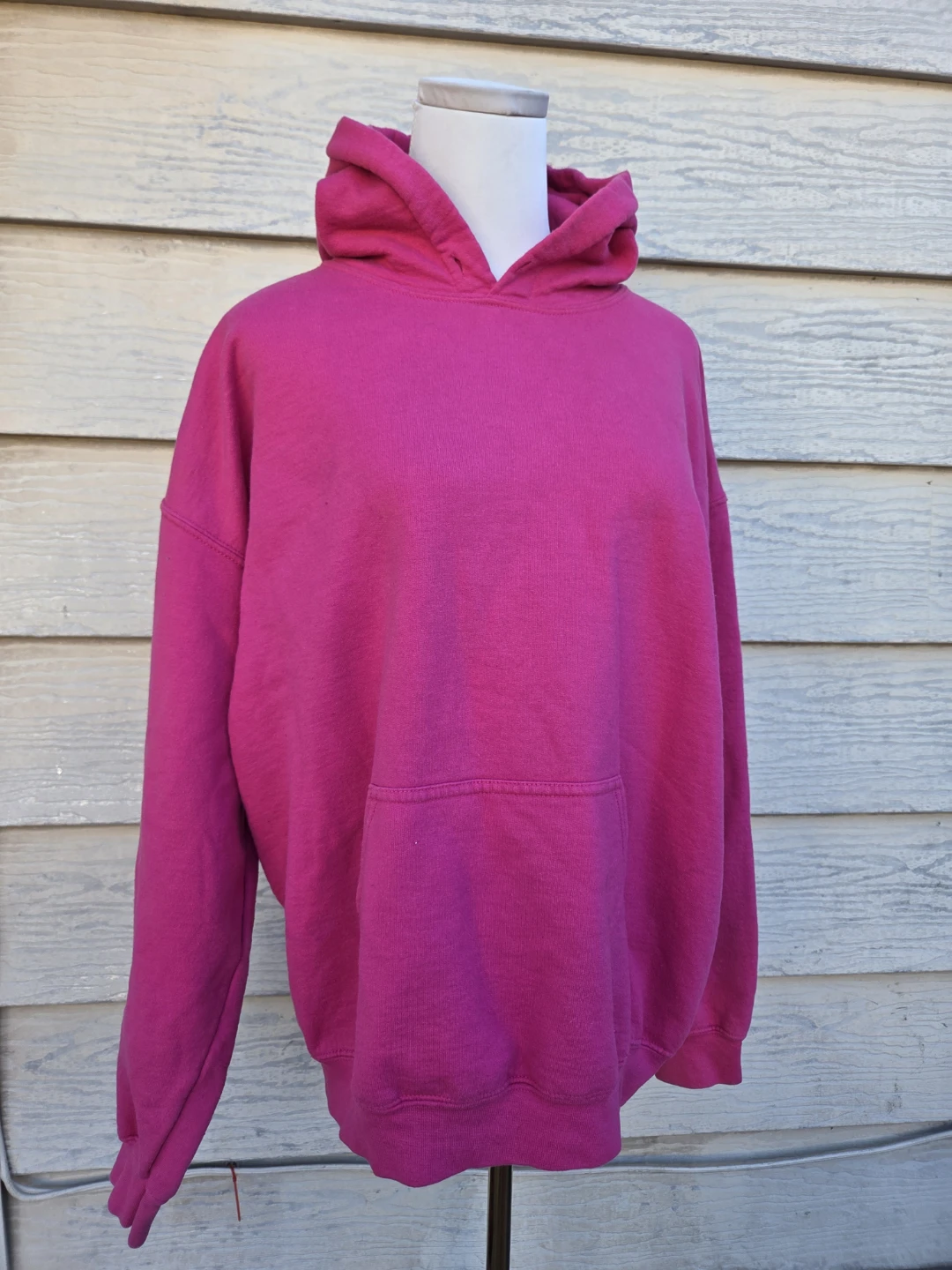 Bright Pink Hooded Sweatshirt