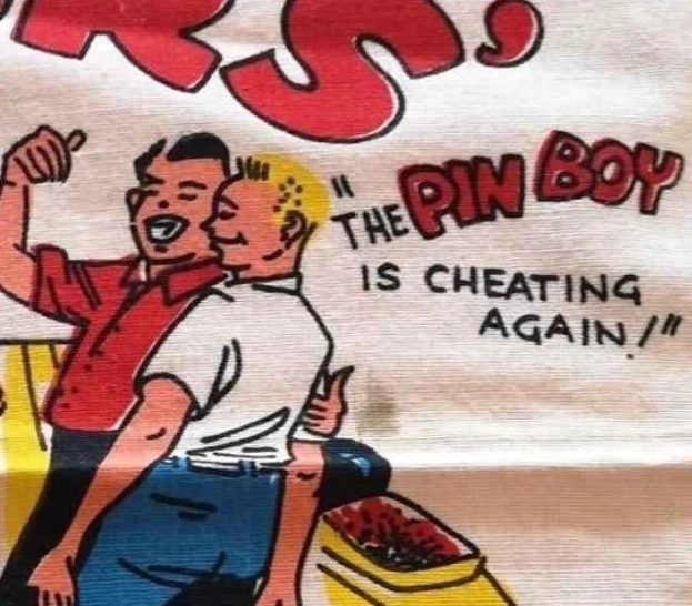 Vintage  Bowlers' Crying Towel Vintage Funny Cartoons - photo 4