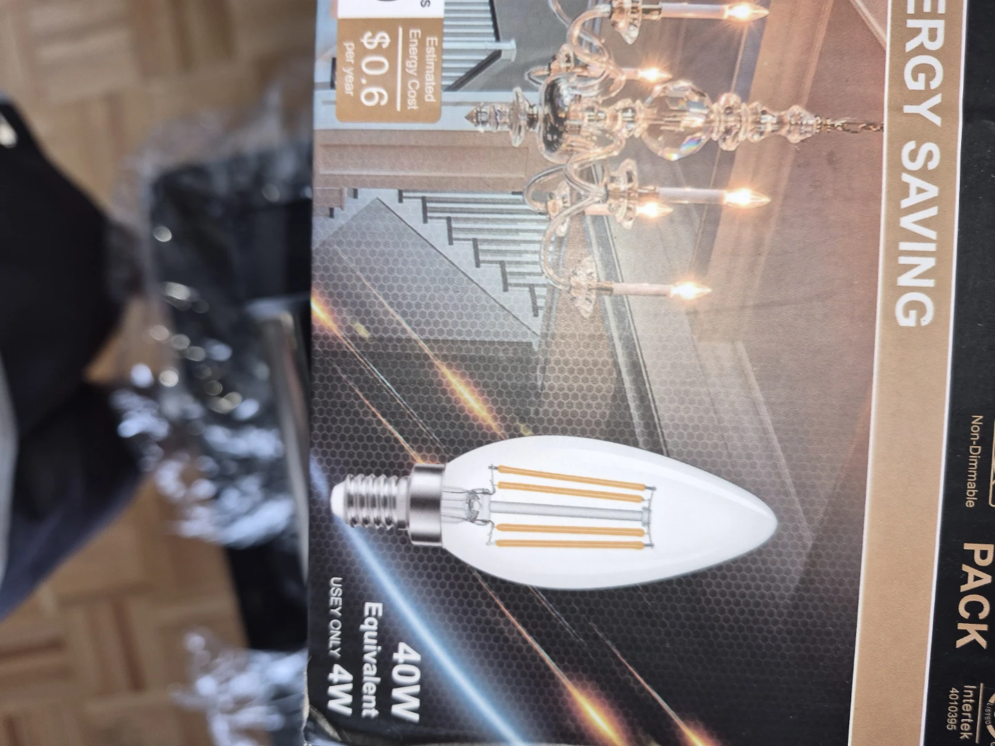3 E12 Candelabra LED Filament Bulbs