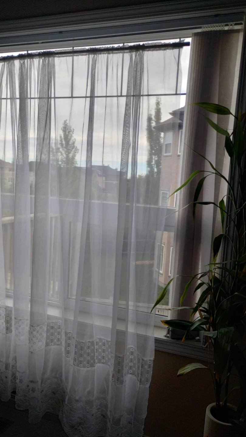 White Lace Sheer Curtains