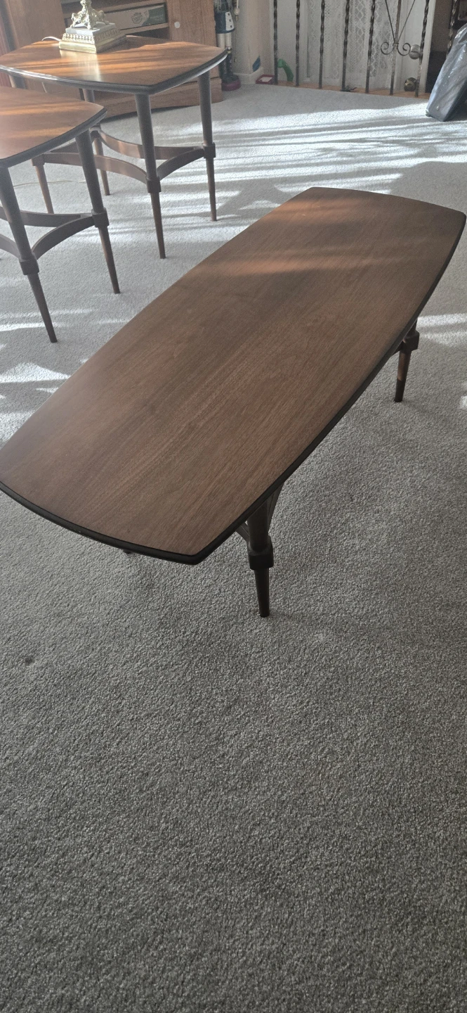 3 Mid-Century Modern Side Tables and matching coffee table - photo 4