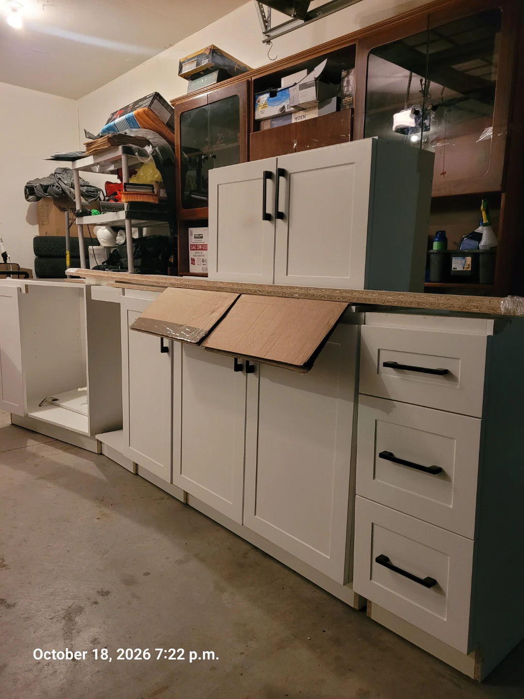 Set of White Shaker Kitchen Cabinets