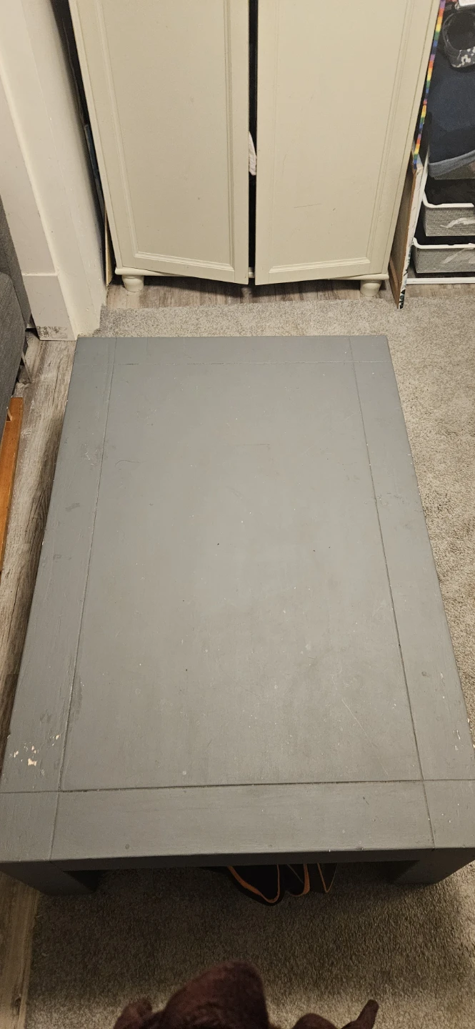 Farmhouse Style Grey rectangular coffee table