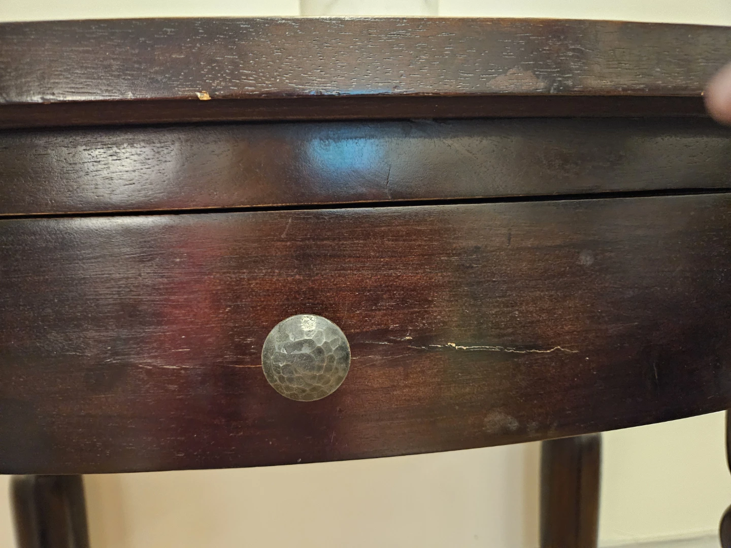 Wood Side table with drawer - photo 3