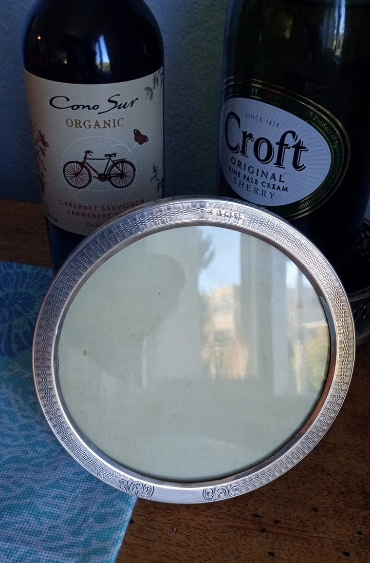 Vintage Round Silver Plated Photo Frame - photo 5