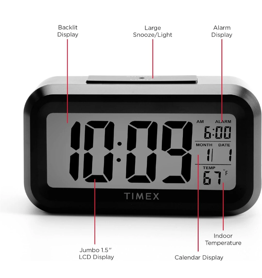Timex Cordless Alarm Clock with Jumbo Display - photo 4