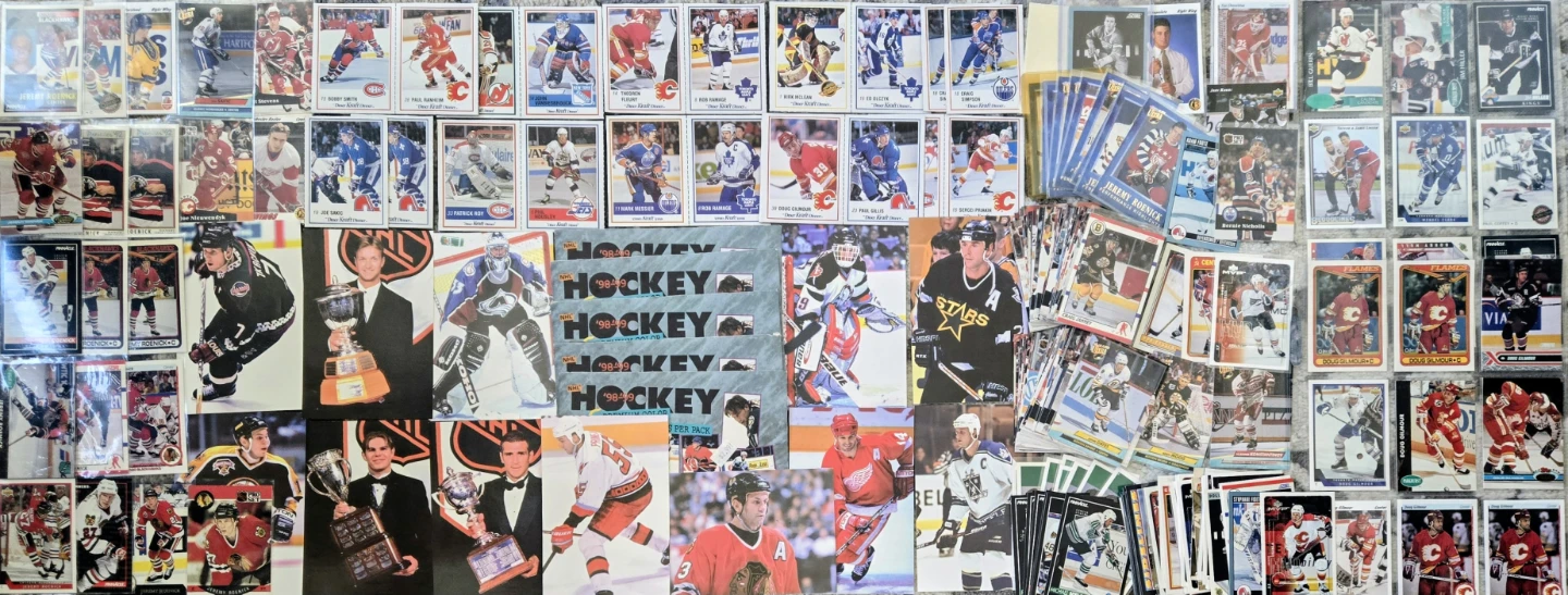 Vintage 89/90's Hickey Memorabilia, Panini, Kraft, Card Lot