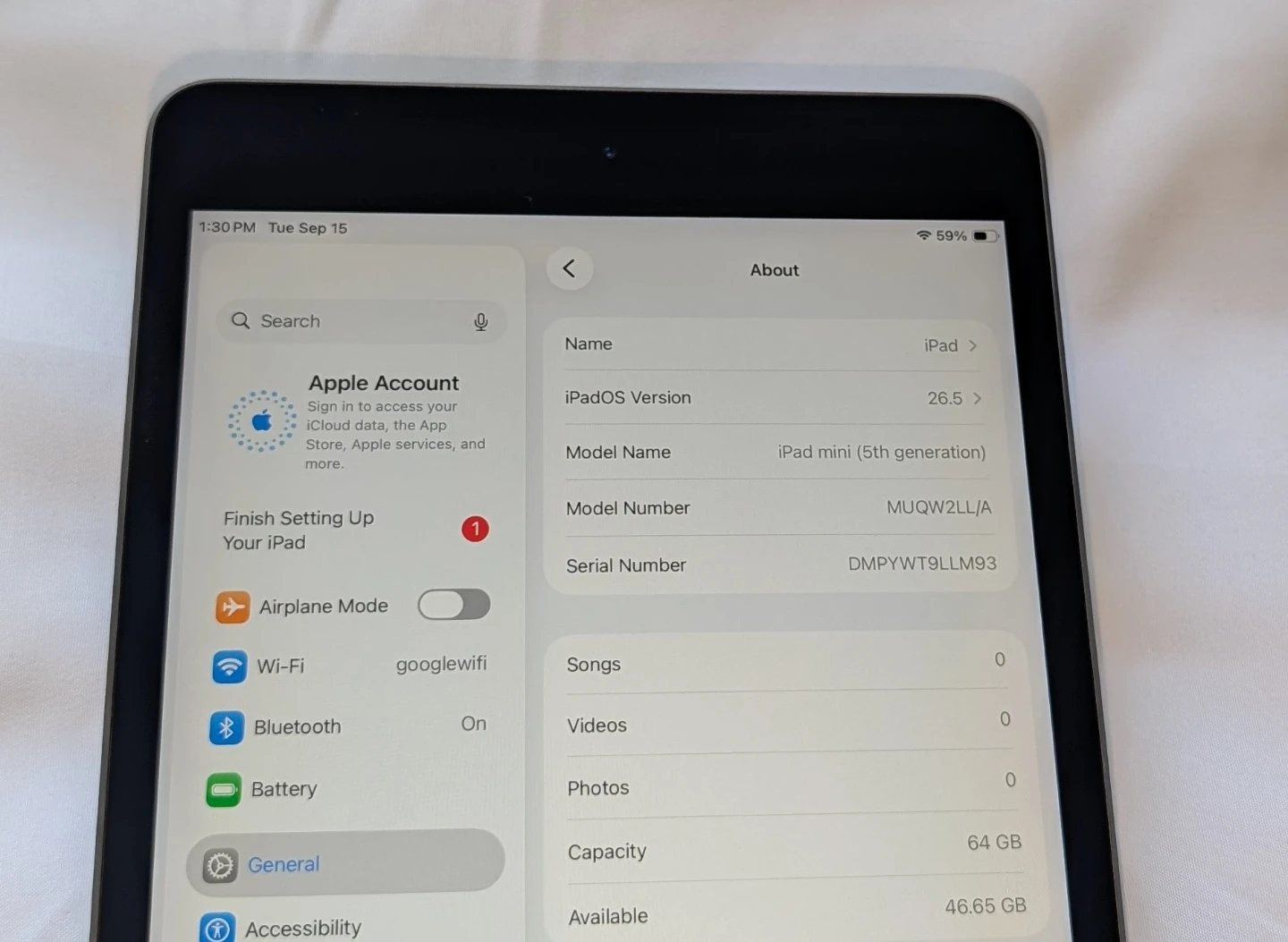 VERY NICE APPLE iPad MINI 5 64GB  LOW PRICE iOS26 - photo 2