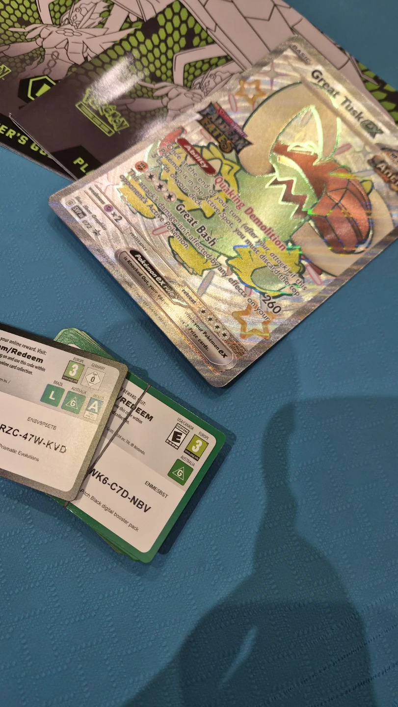 Great Tusk ex Pokémon Card and Digital Codes