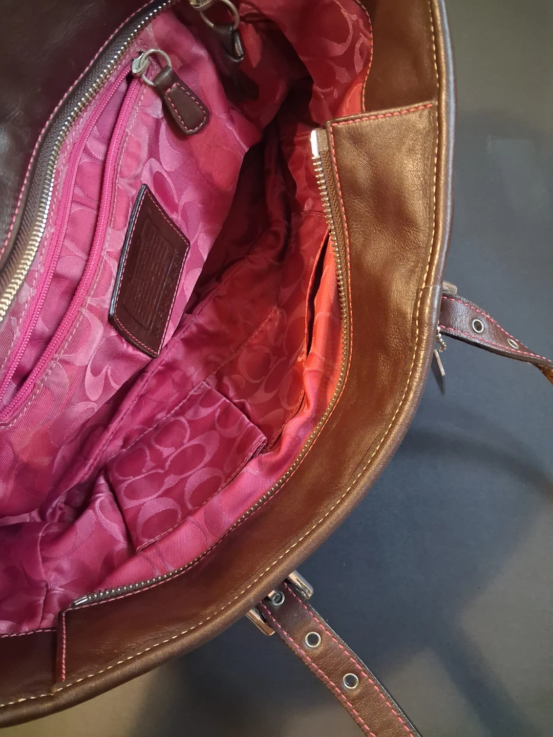 2004 Vintage Y2K Coach Hampton Brown Suede Bag - photo 4