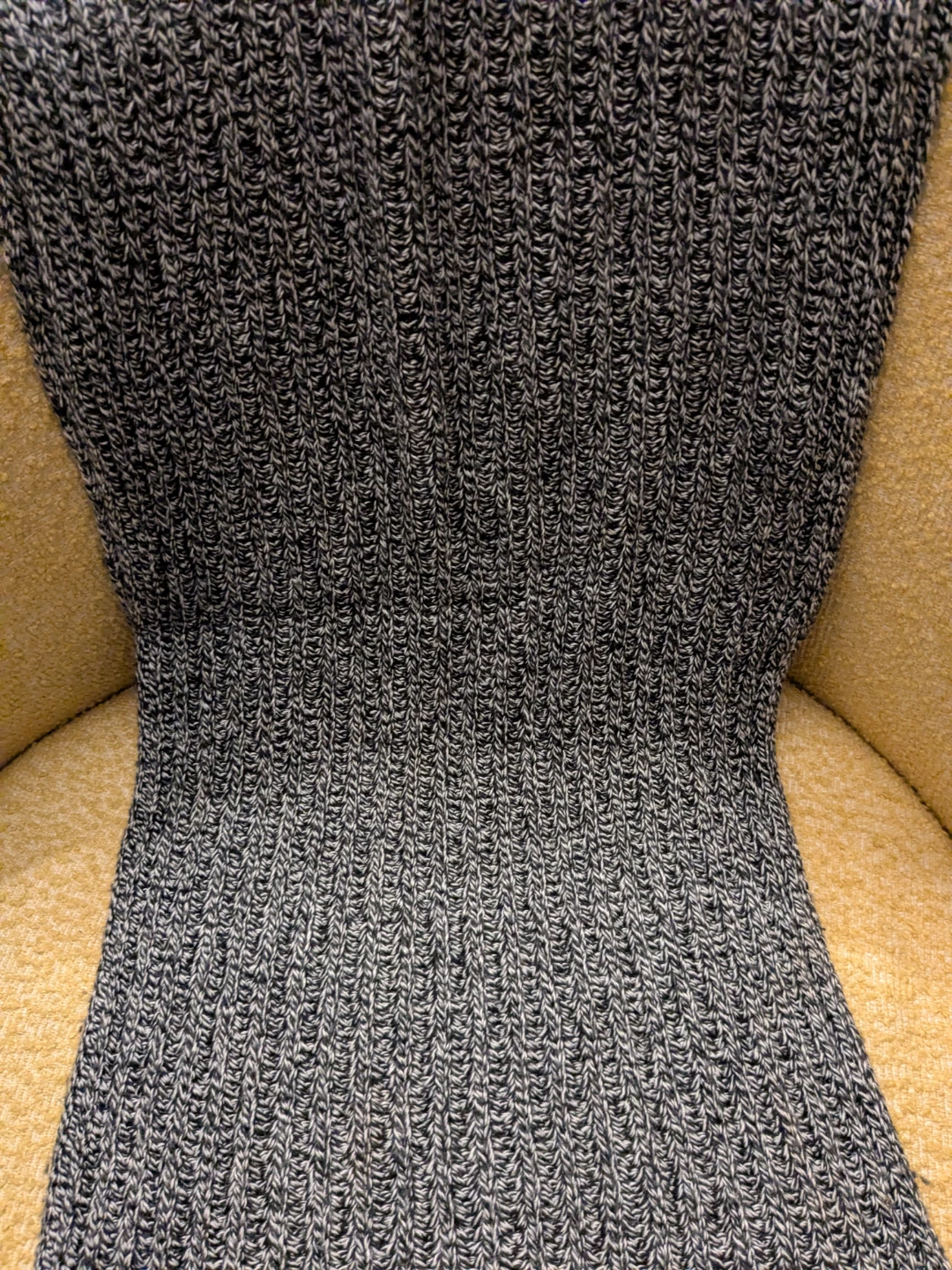 Black White Marled Chunky Knit Neck Scarf 30 - photo 5