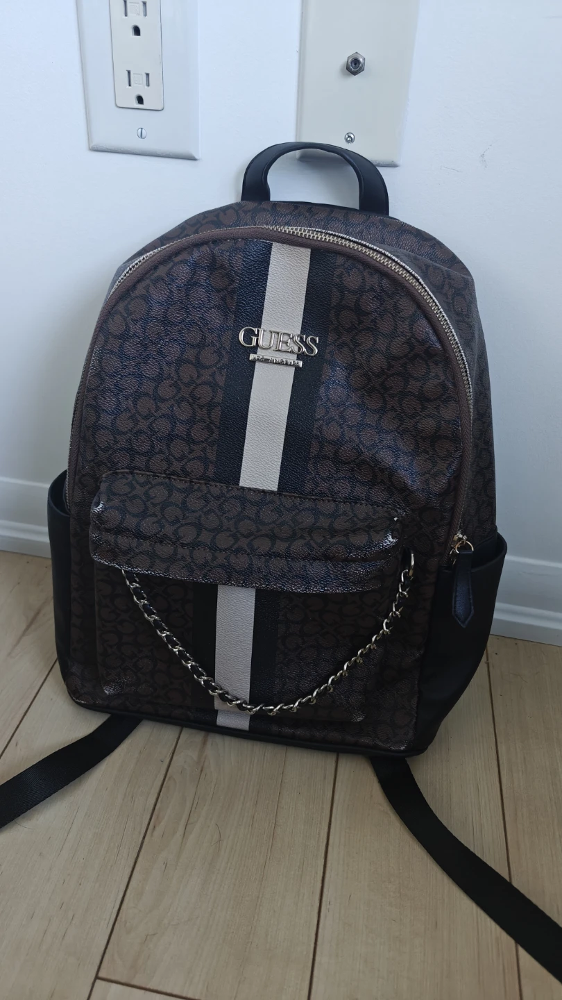Guess Brown Monogram Backpack
