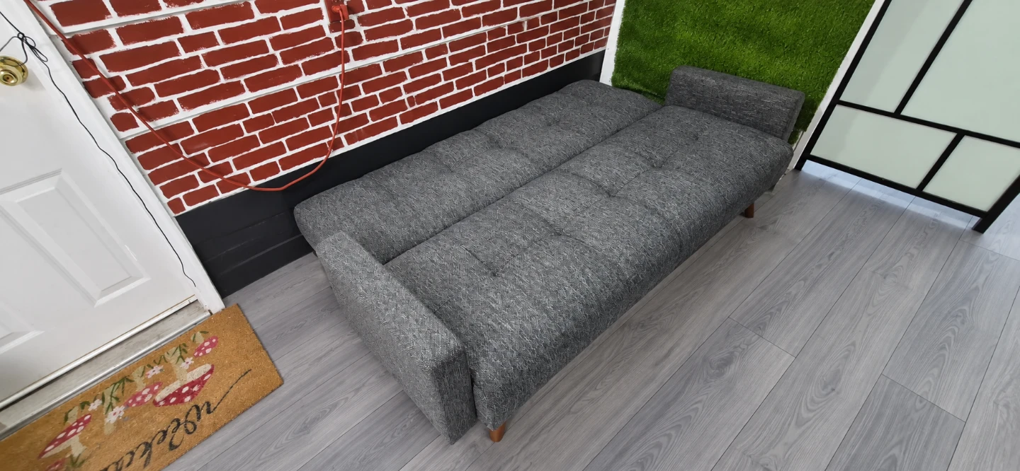 Grey Fabric Sofa Bed - photo 5