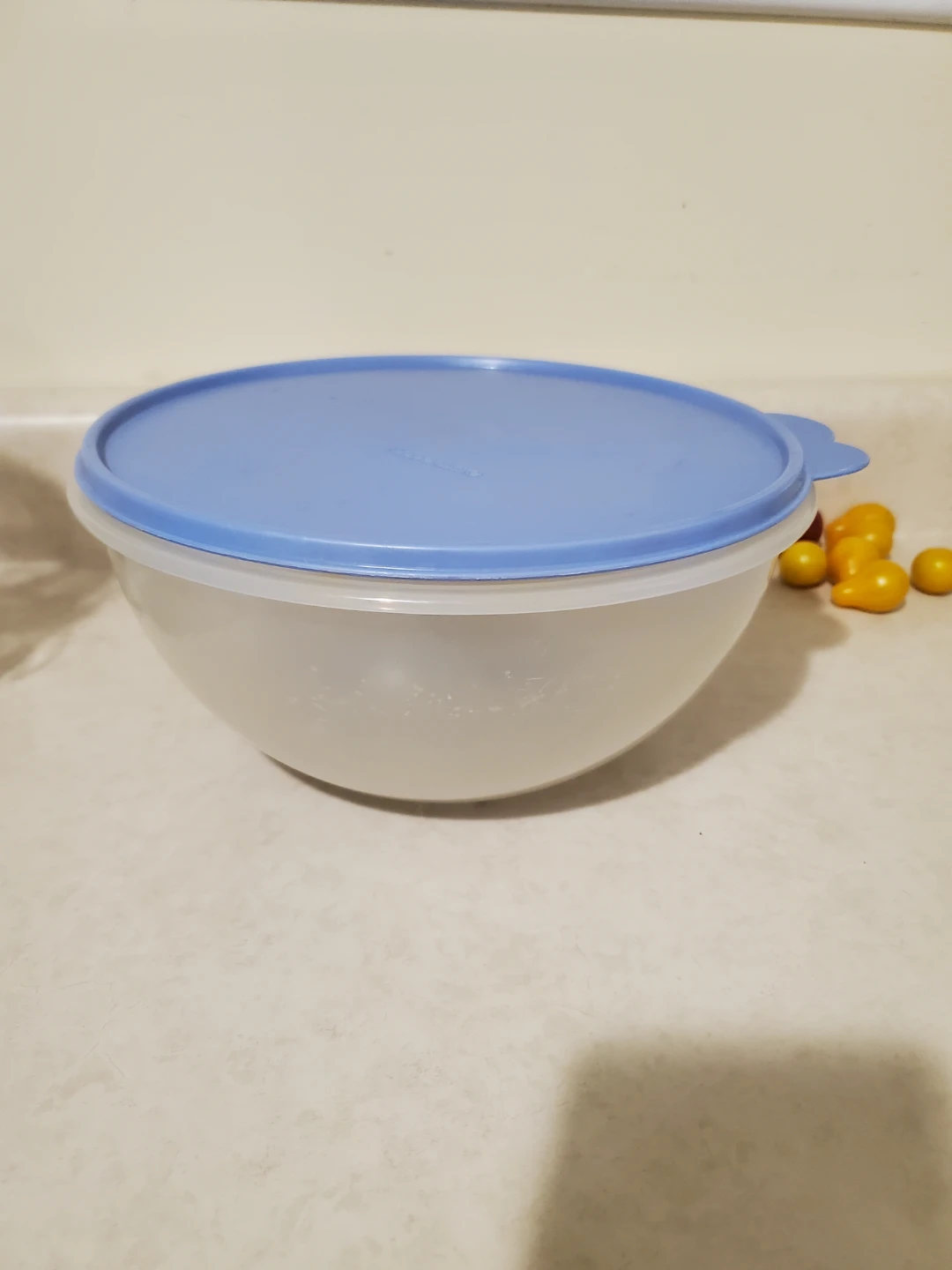 Tupperware Mixing Bowl with Blue Lid