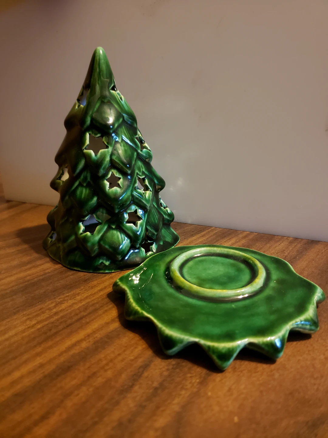 Ceramic Christmas Tree Tea Light Holder - photo 2