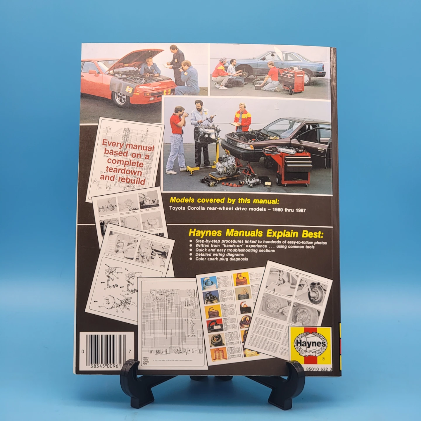 Haynes Repair Manual for Toyota Corolla models from 1980 to 1987 - photo 3