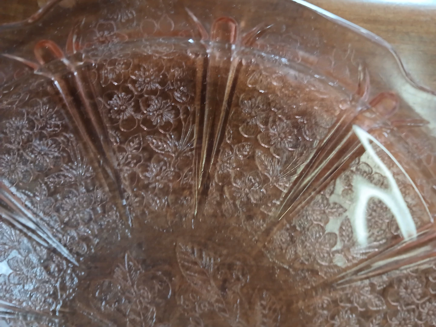 Vintage Pink Depression Glass Covered Candy Jar - photo 4