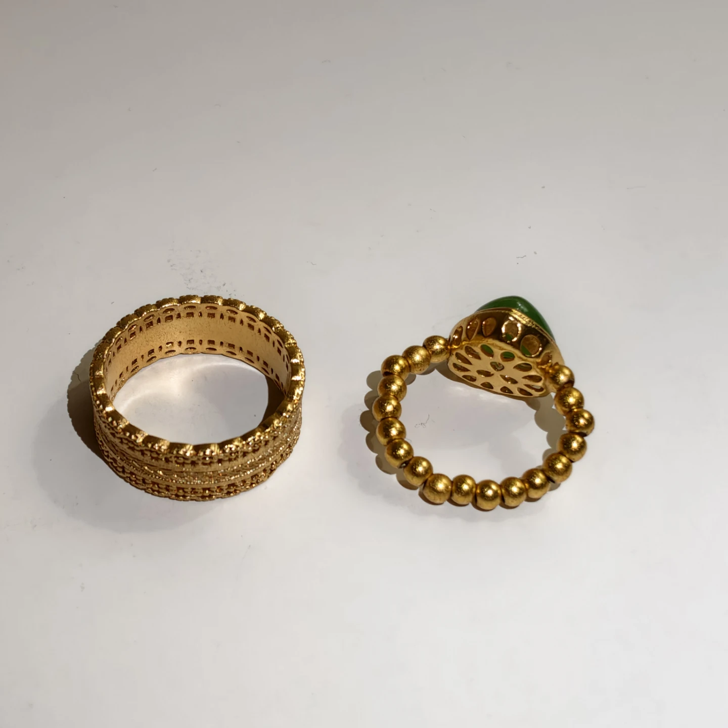 24k gold-plated ring set - photo 2