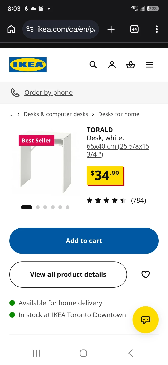 IKEA TORALD White Desk - photo 4