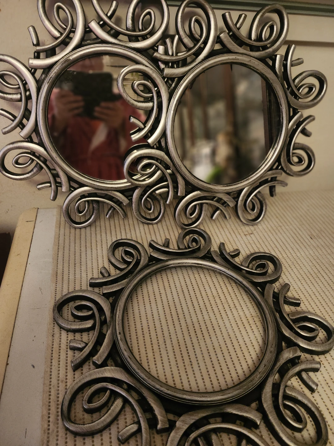Set of 3 Decorative Scrollwork Mirrors