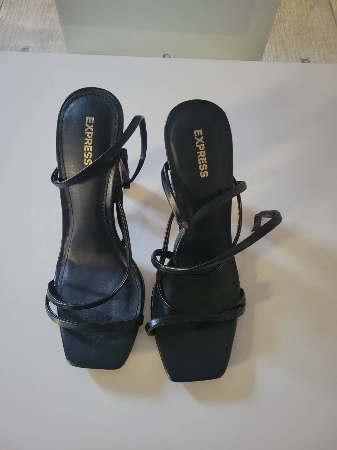 Express Black Strappy Heels - photo 2