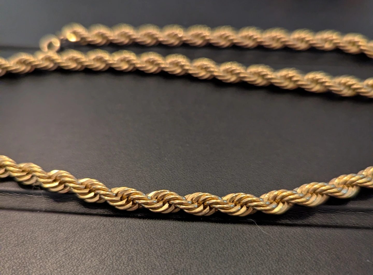 Gold Tone Rope Chain 24" Necklace - photo 2