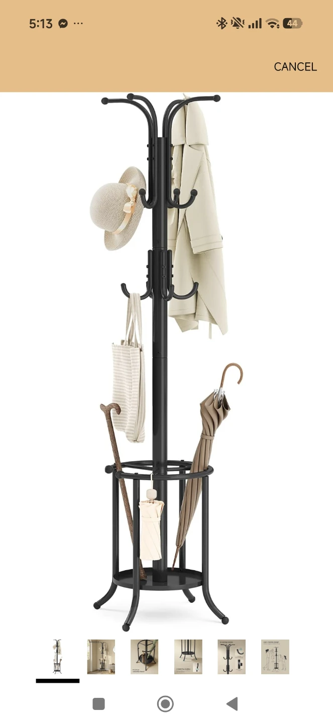 SONGMICS Metal Coat Rack Stand - photo 4