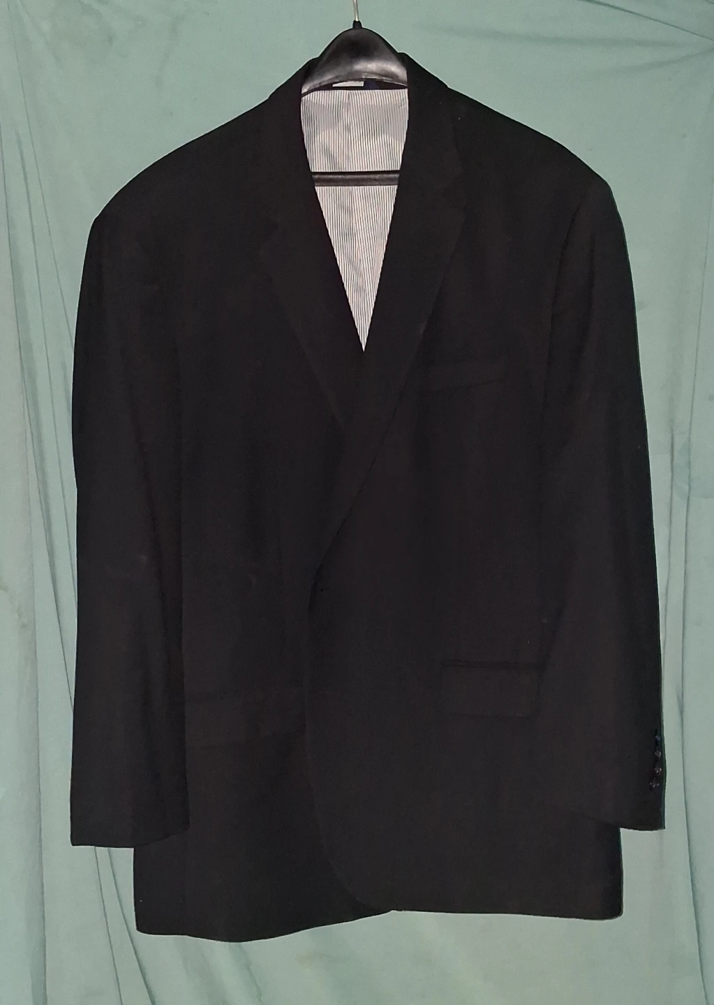 Black Mens Croft & Barrow Sport Coat Suit Jacket Blazer Size 50R - photo 2