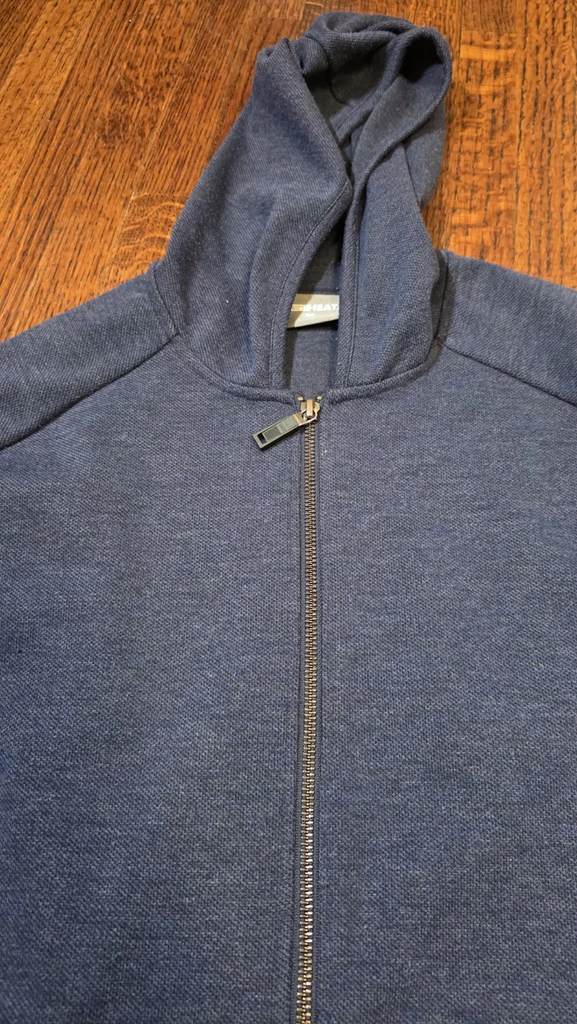 Set Of Navy Zip-Up Hoodie & Light Sage Polo Shirt Combo - photo 3