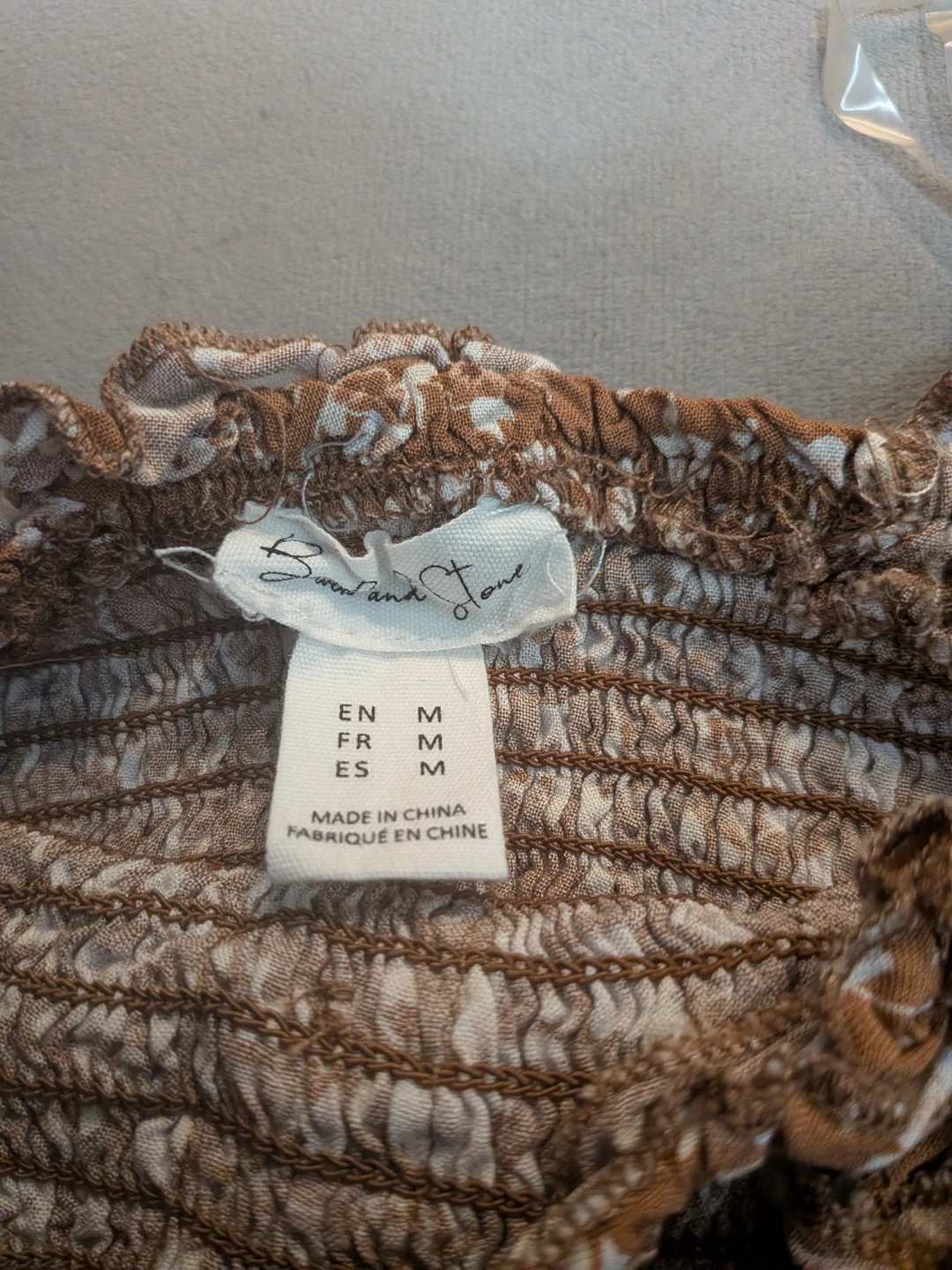 Birch and Stone Brown Floral Smocked Dress - photo 4