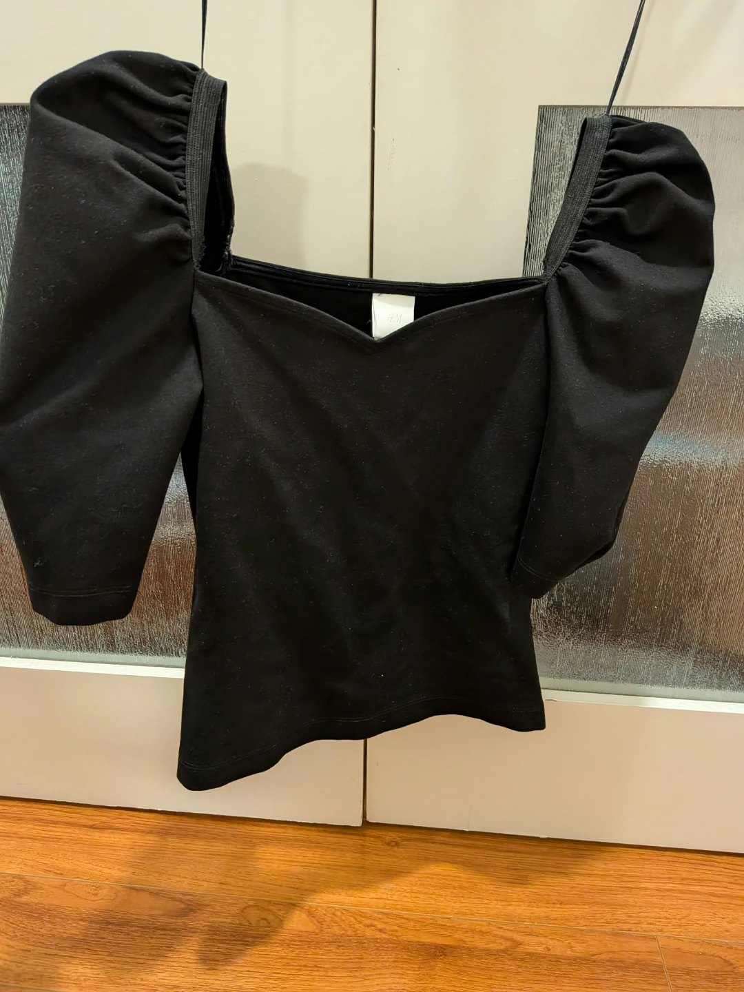 H&M Black Puff Sleeve Top - photo 2