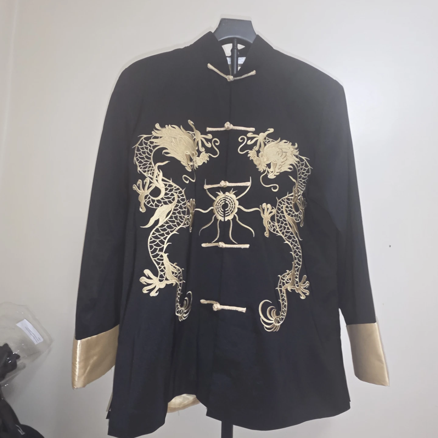 Black and Gold Embroidered Dragon Jacket