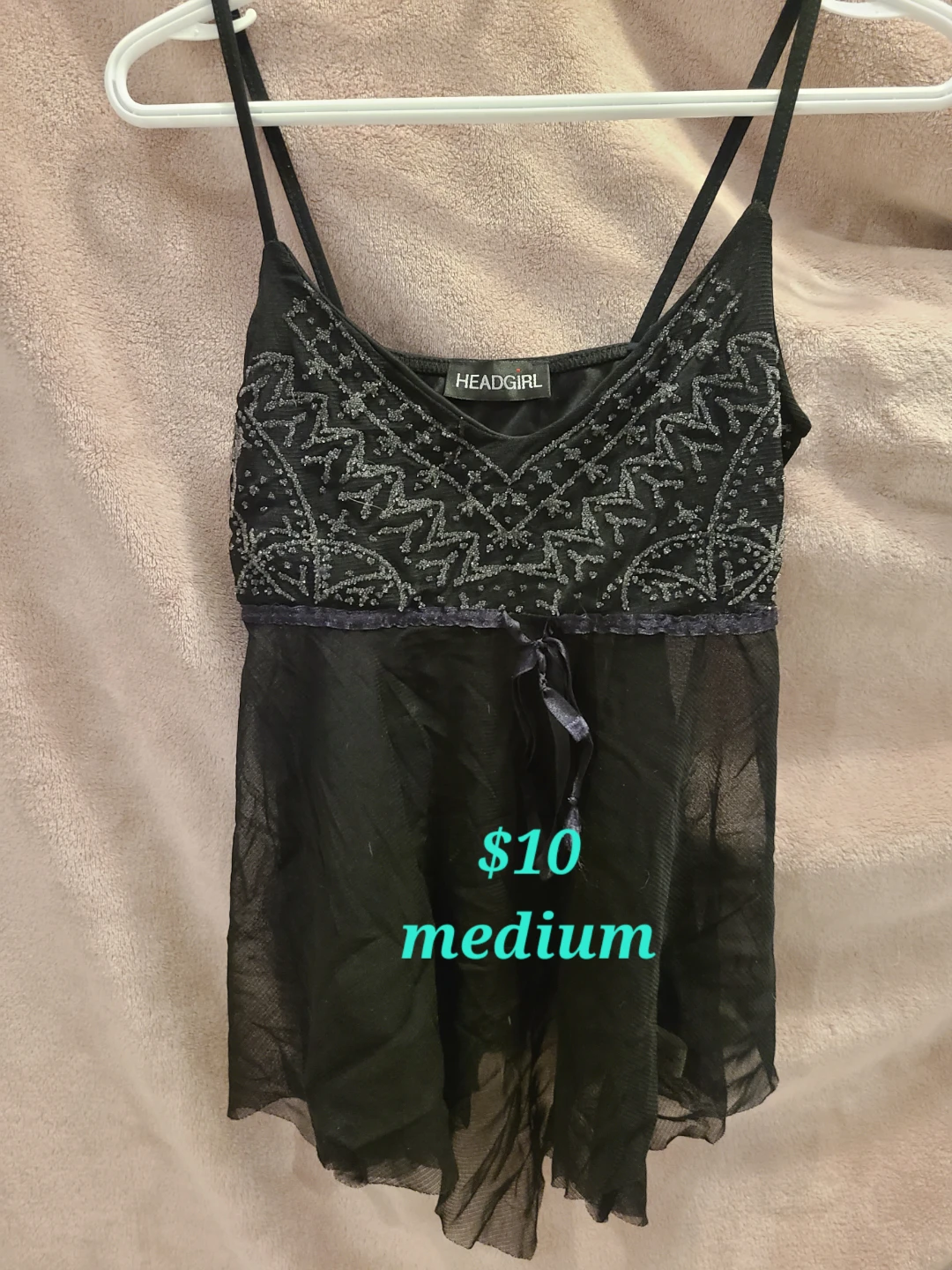 Headgirl Black Beaded Camisole