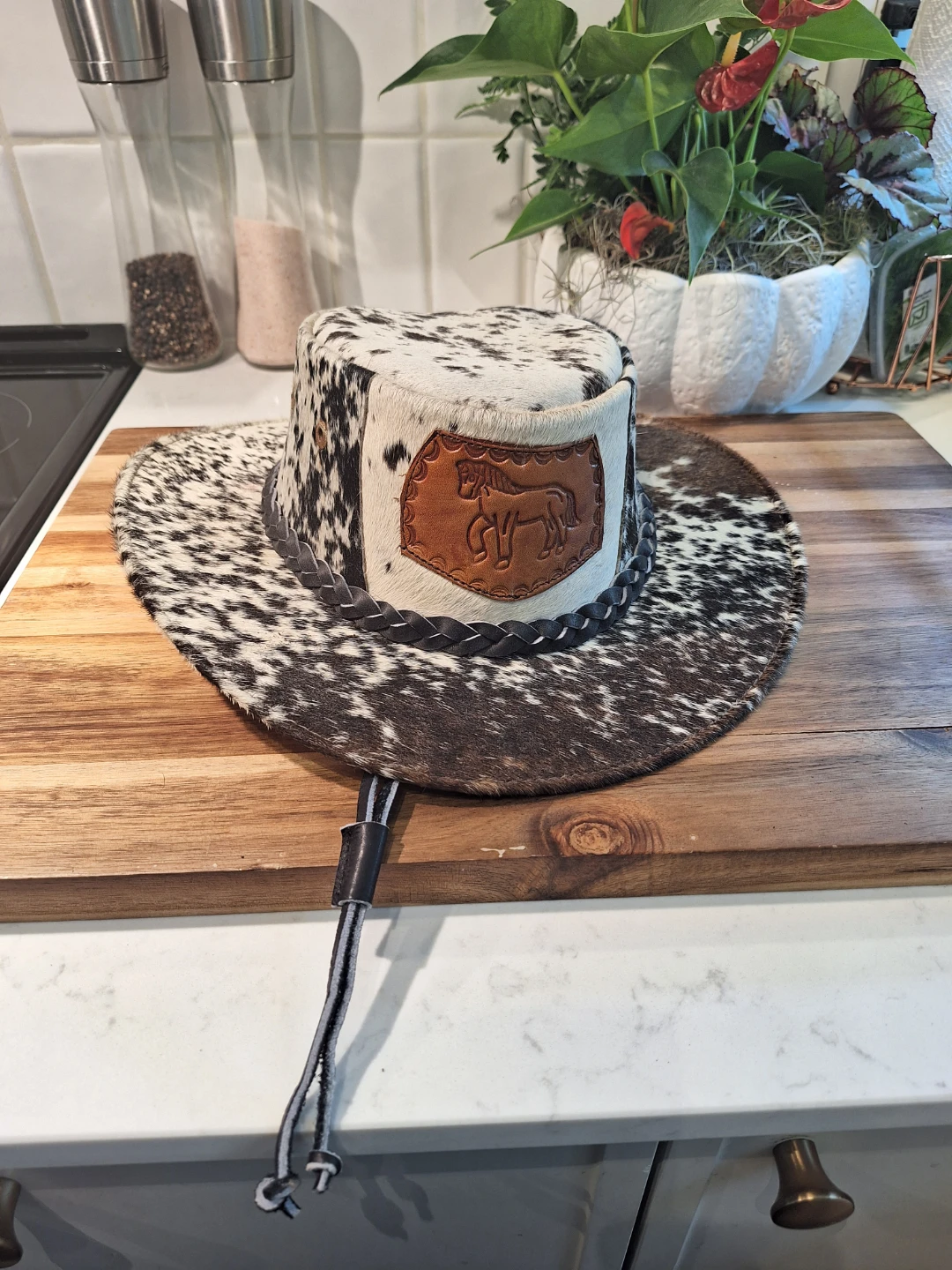 Cowhide Leather Cowboy Hat Extra Large