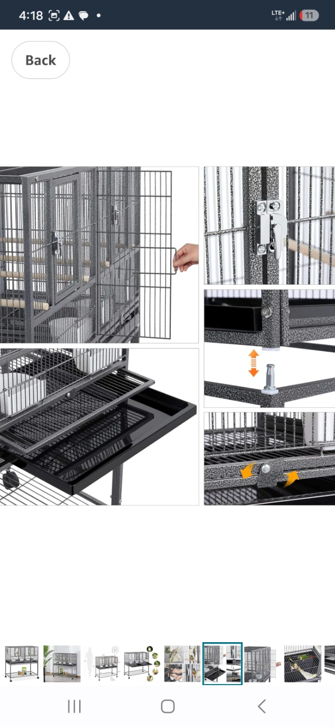 Double bird cage with divider . - photo 5