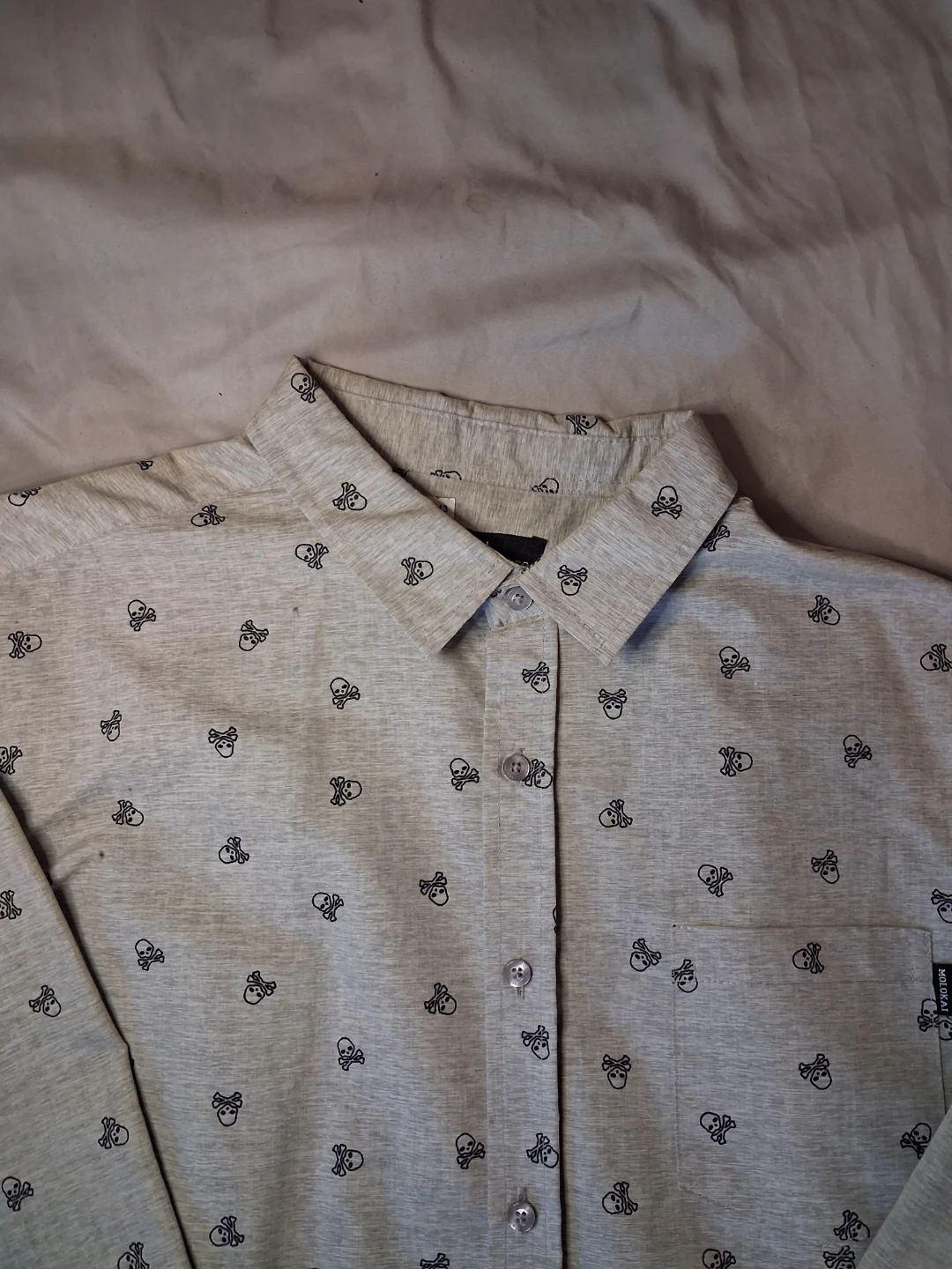 Molokai Surf Co. Skull Print Shirt Size Large