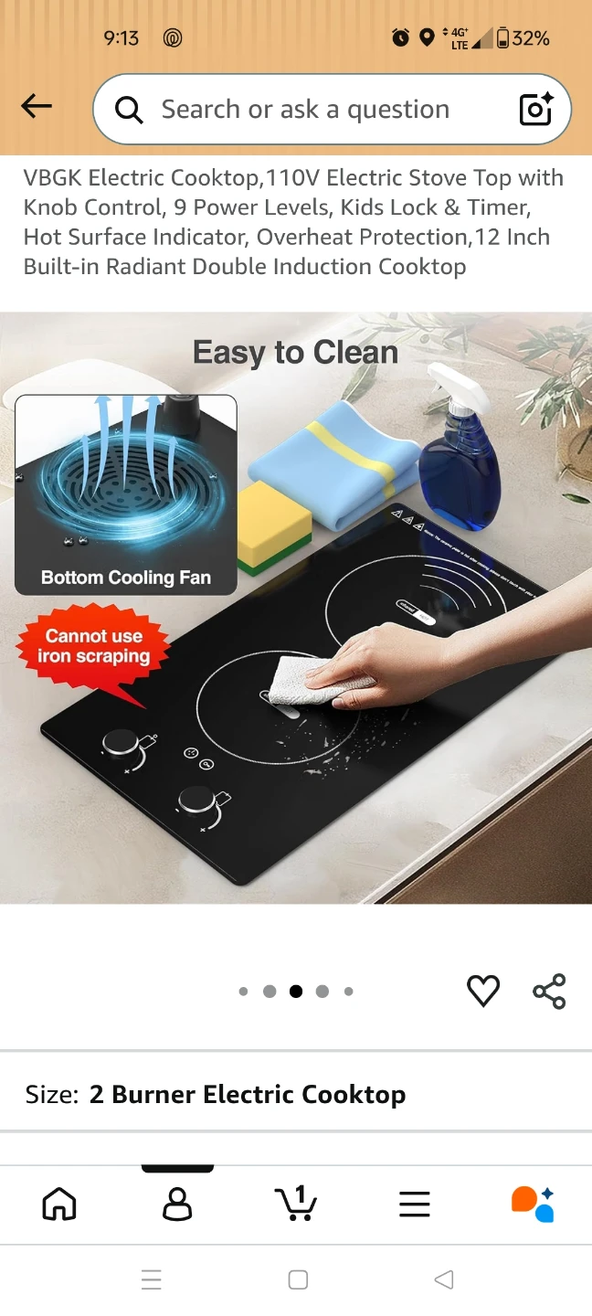 Nefaracy 12 Inch 2 Burner Electric Cooktop - photo 5
