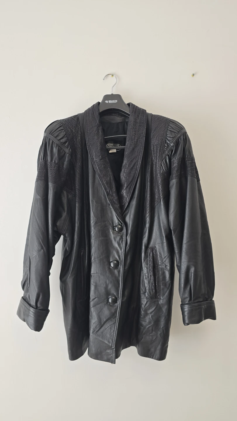 Vintage 1980s Black Leather Jacket