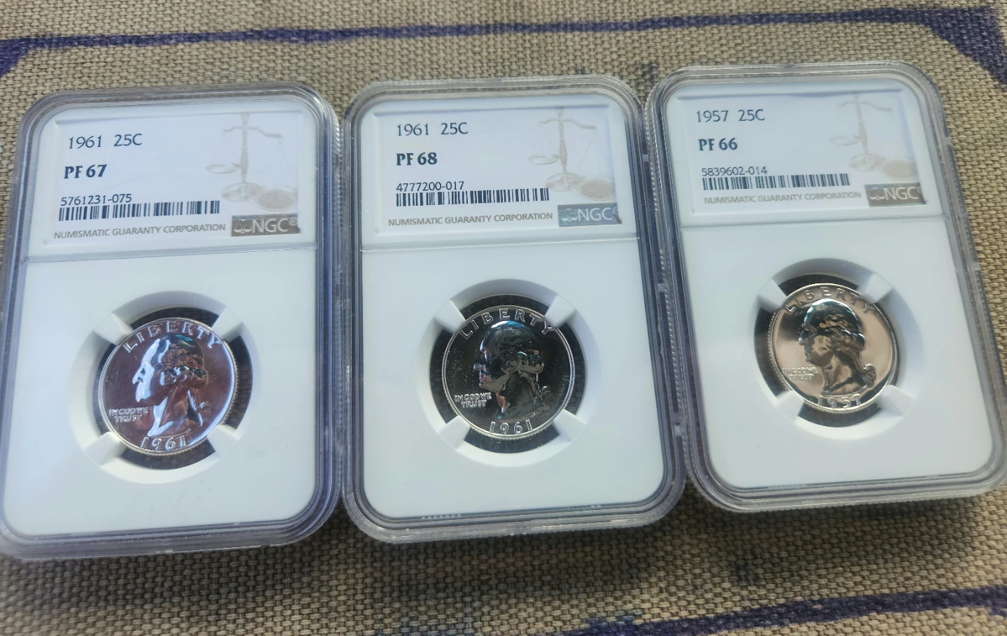 Collection of 20 ngc graded silver quarters and half 90% silver - photo 2