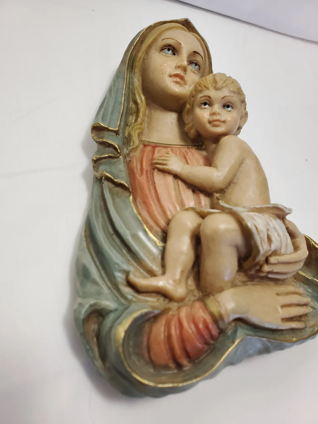 VTG Madonna W/Christ  Handpainted  Made in Italy - photo 5