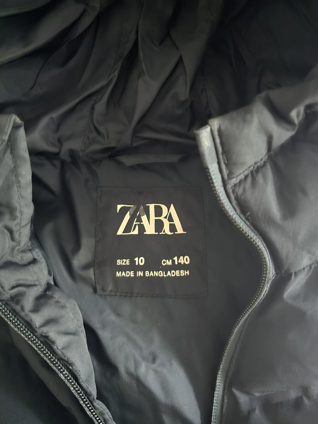 Zara Black Puffer Jacket Size 10 - photo 2
