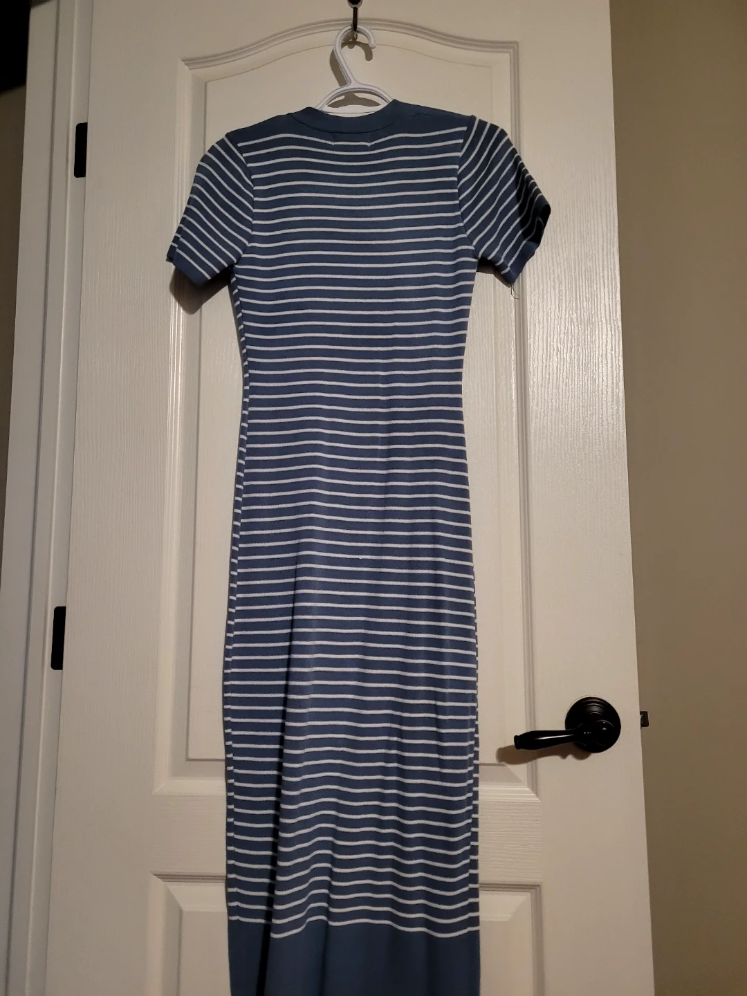Blue and White Striped Midi Dress - photo 2
