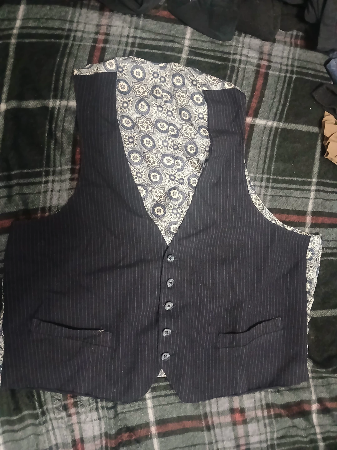Mens Pinstripe Vest