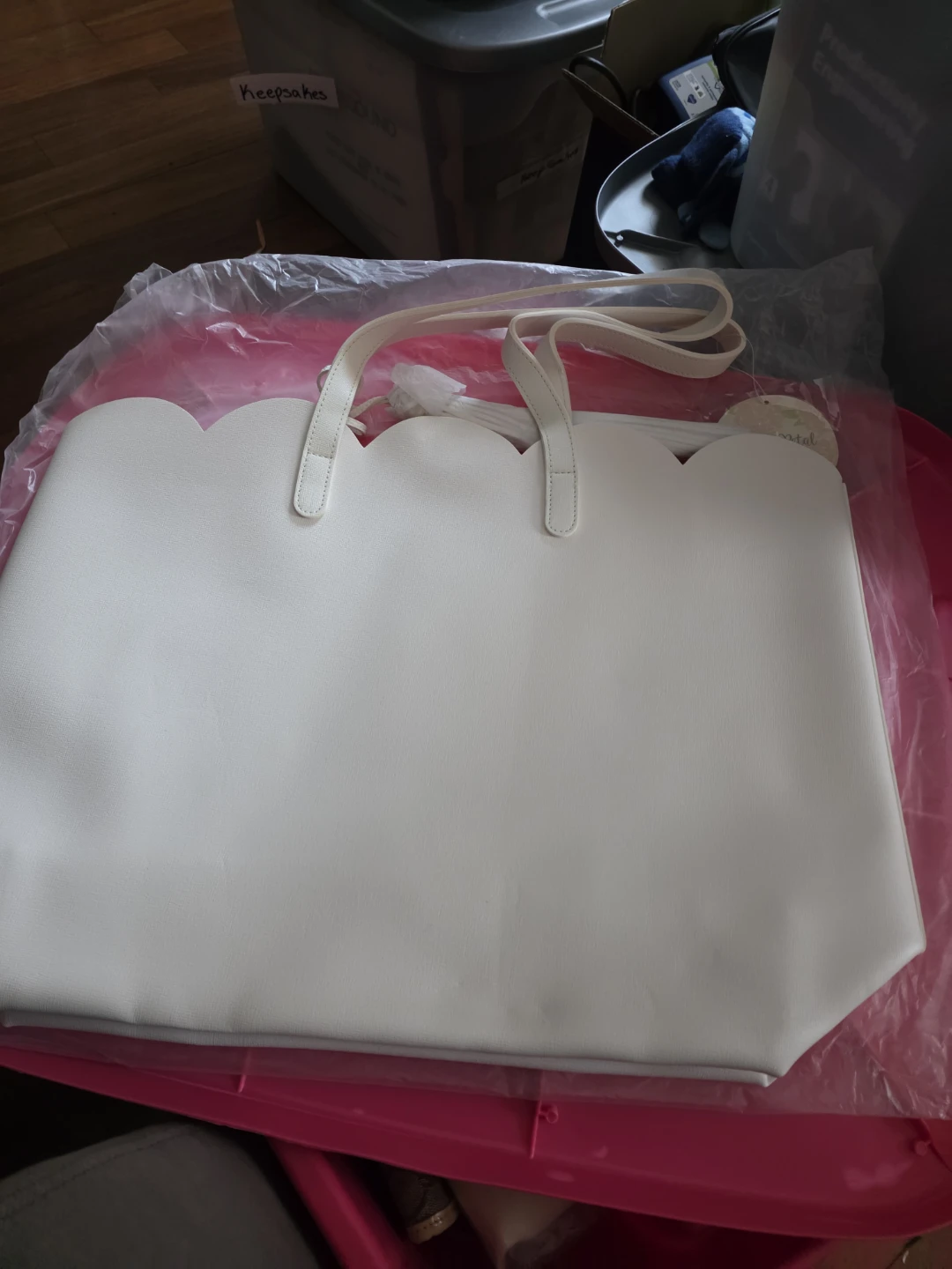 New White Spring Petal Tote Bag - photo 2