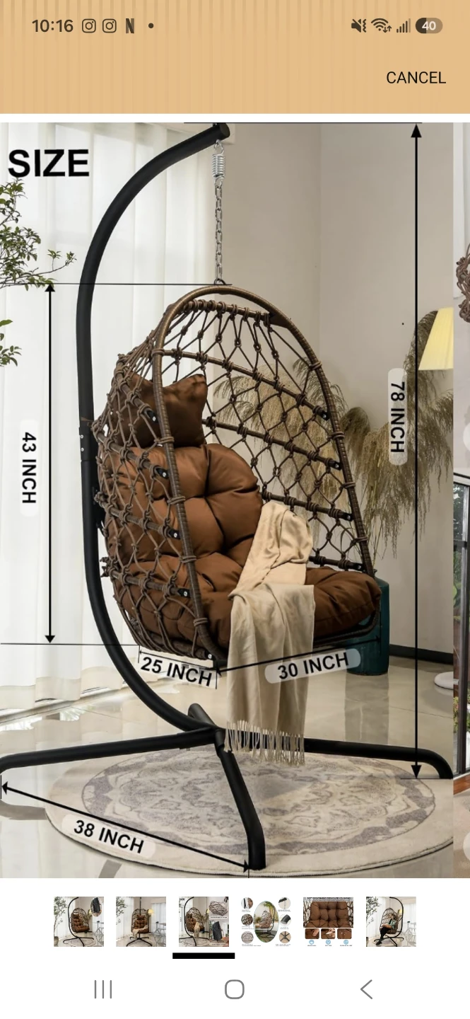 C-Stand Hanging Hammock Chair Stand - photo 2