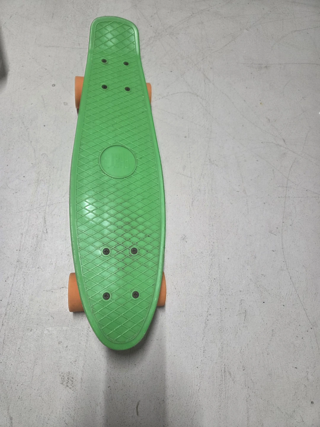PHAT Green Plastic Skateboard