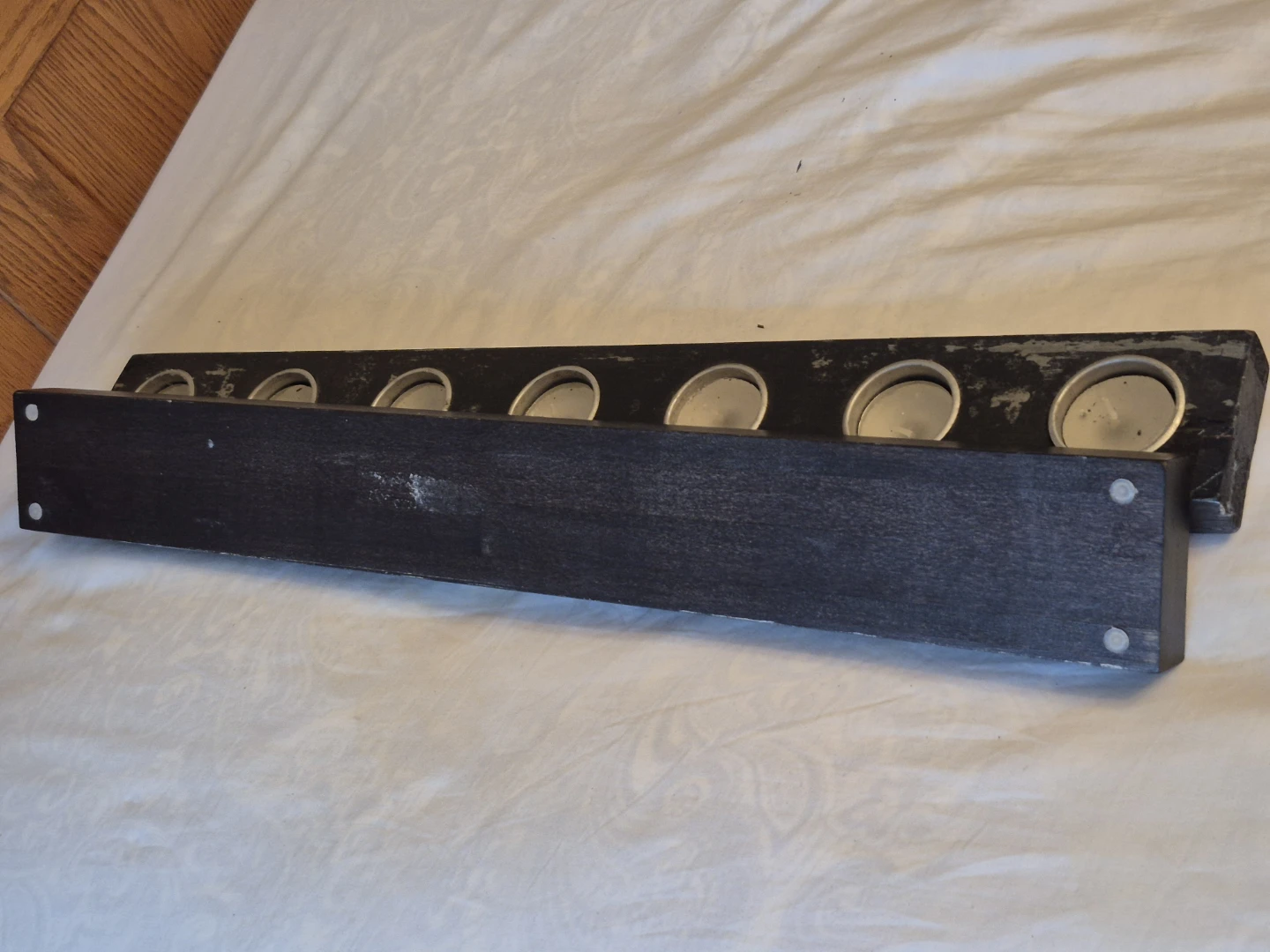 Wooden Tea Light Candles Holders with Candles - photo 3