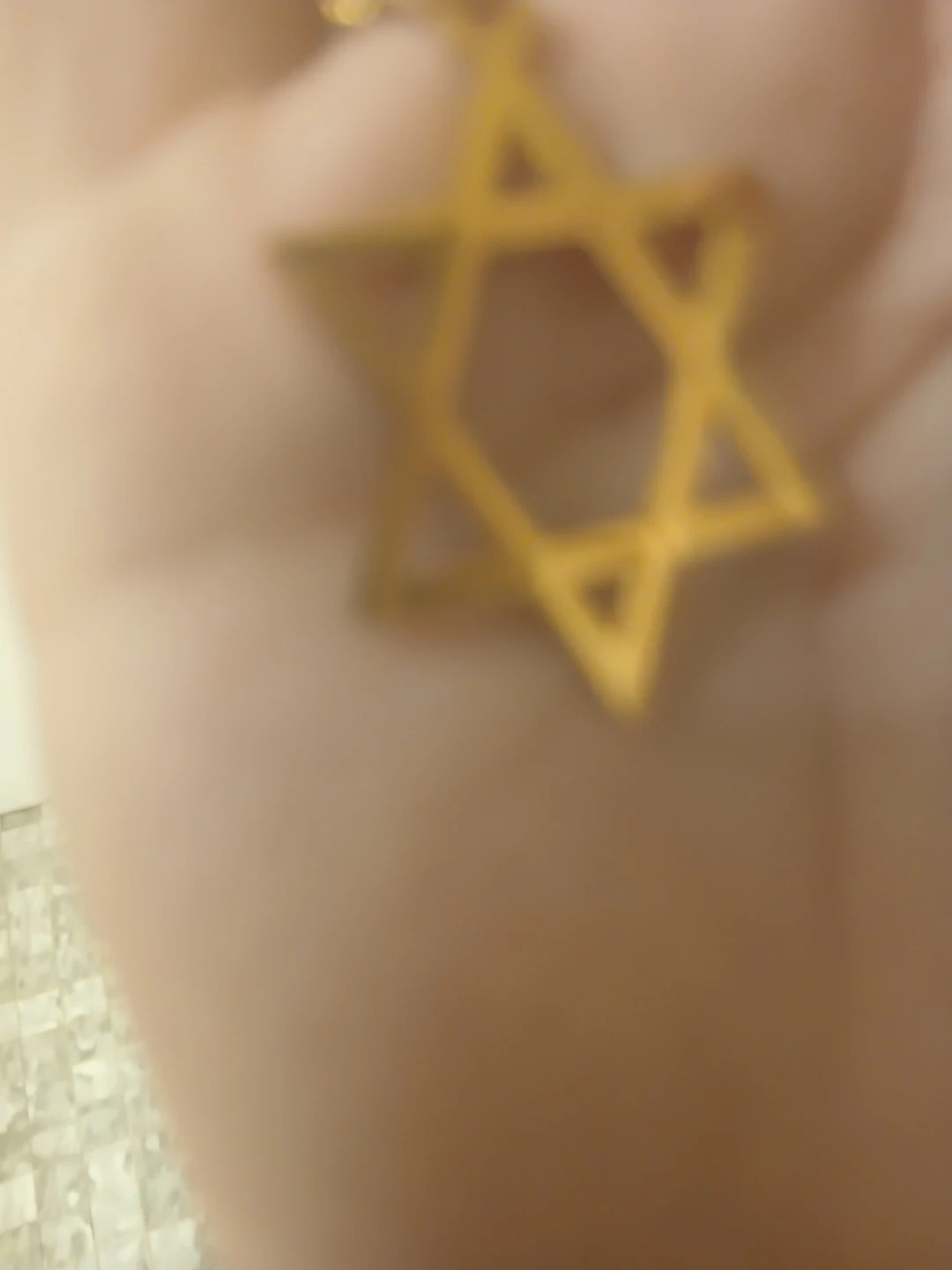 Gold-tone Star of David pendant