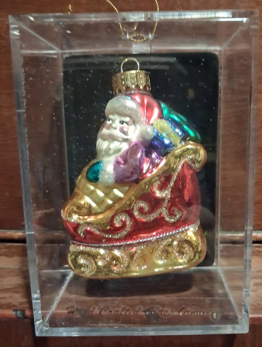 Christopher Radko Santa in Sleigh Ornament
