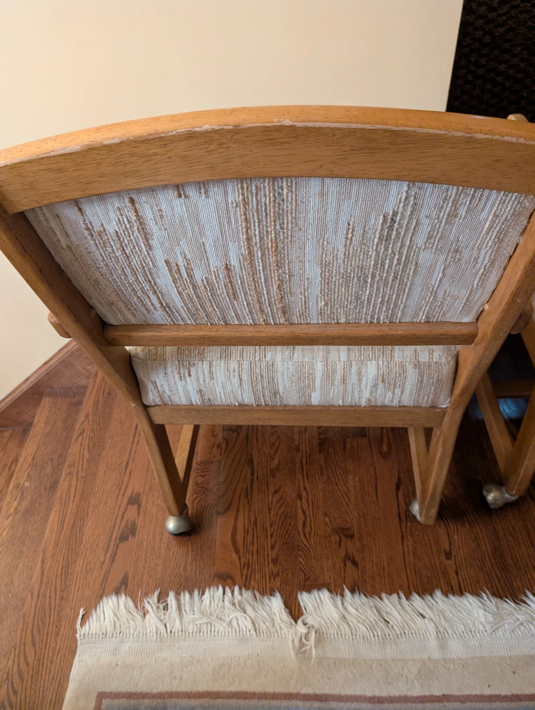 Solid Oak Rolling Arm Chairs Set of 2 - photo 5